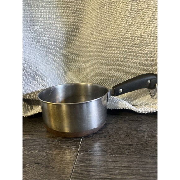 REVERE WARE 1801 Copper Clad Bottom Stainless Steel 1 Quart Pot Patent #2272609 - Picture 1 of 7